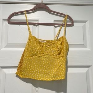 NWT yellow crop top